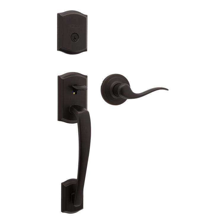 Weiser Prescott Entry Handleset And Toluca Interior Lever With Smartkey